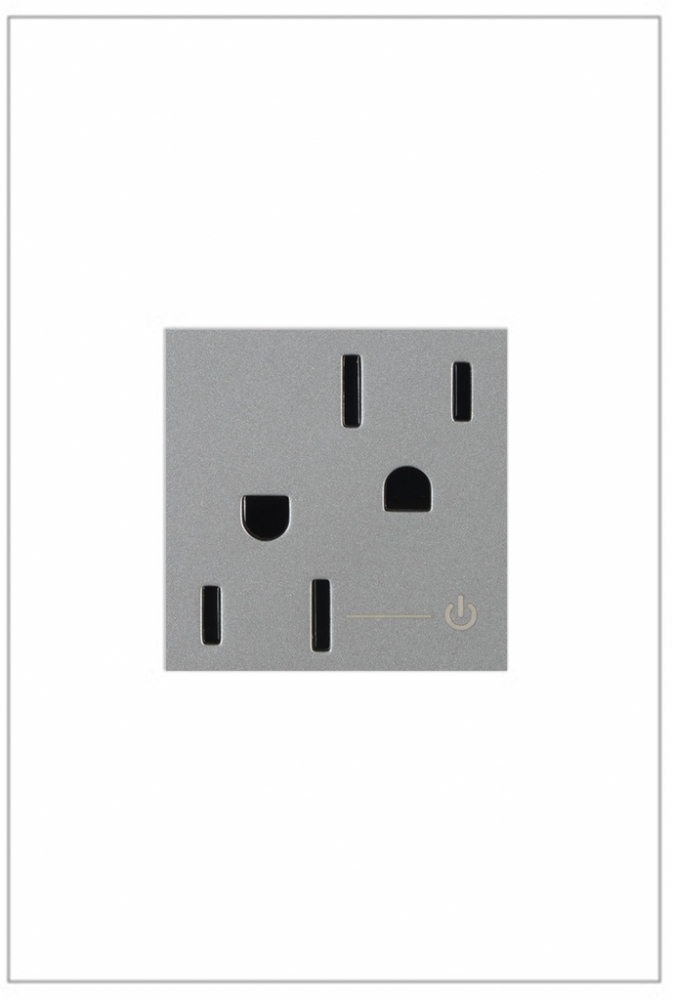 adorne® 15A Tamper-Resistant Half-Controlled Outlet, Magnesium