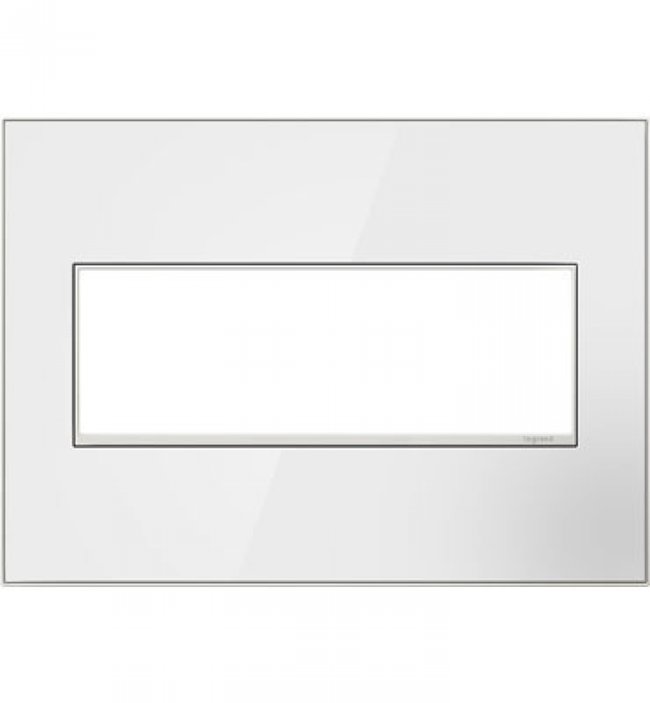 adorne? Mirror White Three-Gang Screwless Wall Plate