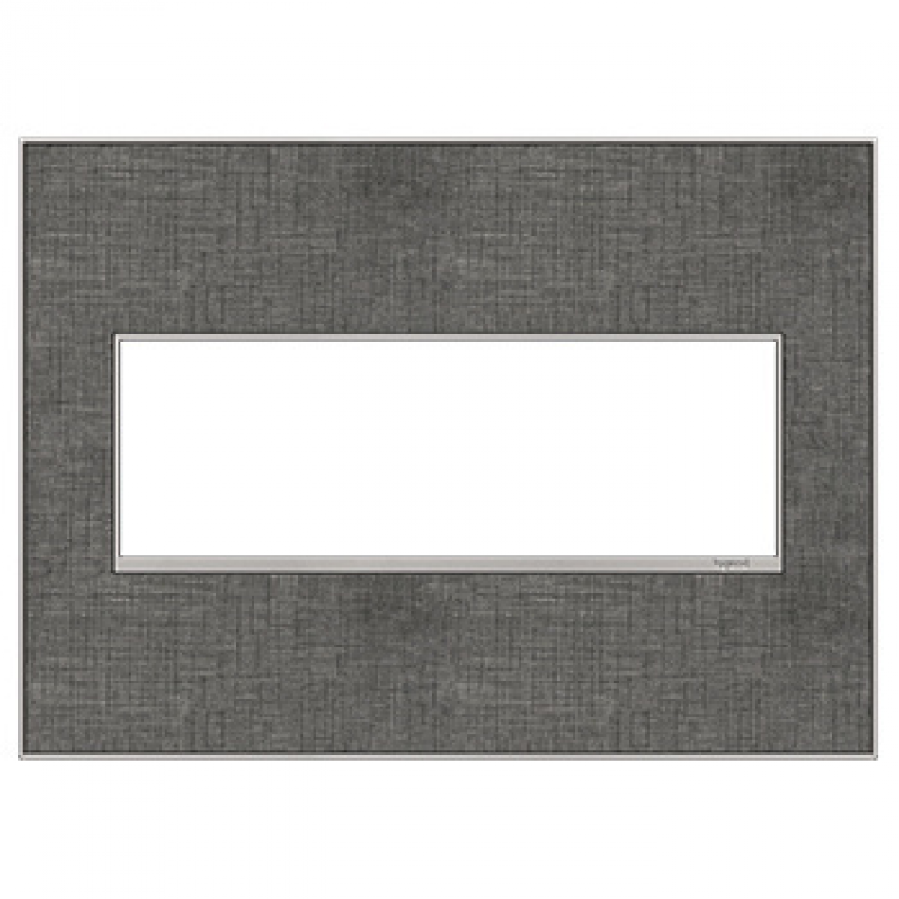 adorne? Slate Linen Three-Gang Screwless Wall Plate