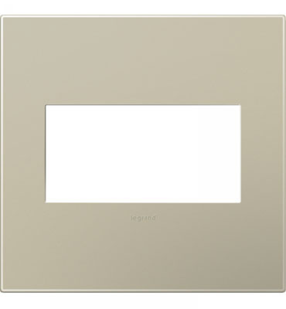 Adorne® Titanium Two-Gang Screwless Wall Plate