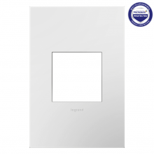 Legrand AWP1G2WHW10 - adorne® Gloss White-on-White One-Gang Screwless Wall Plate with Microban®