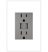 Legrand ARTRUSB153M4 - adorne? Dual-USB Outlet , Magnesium