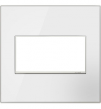 Legrand AWM2GMW4 - adorne? Mirror White Two-Gang Screwless Wall Plate