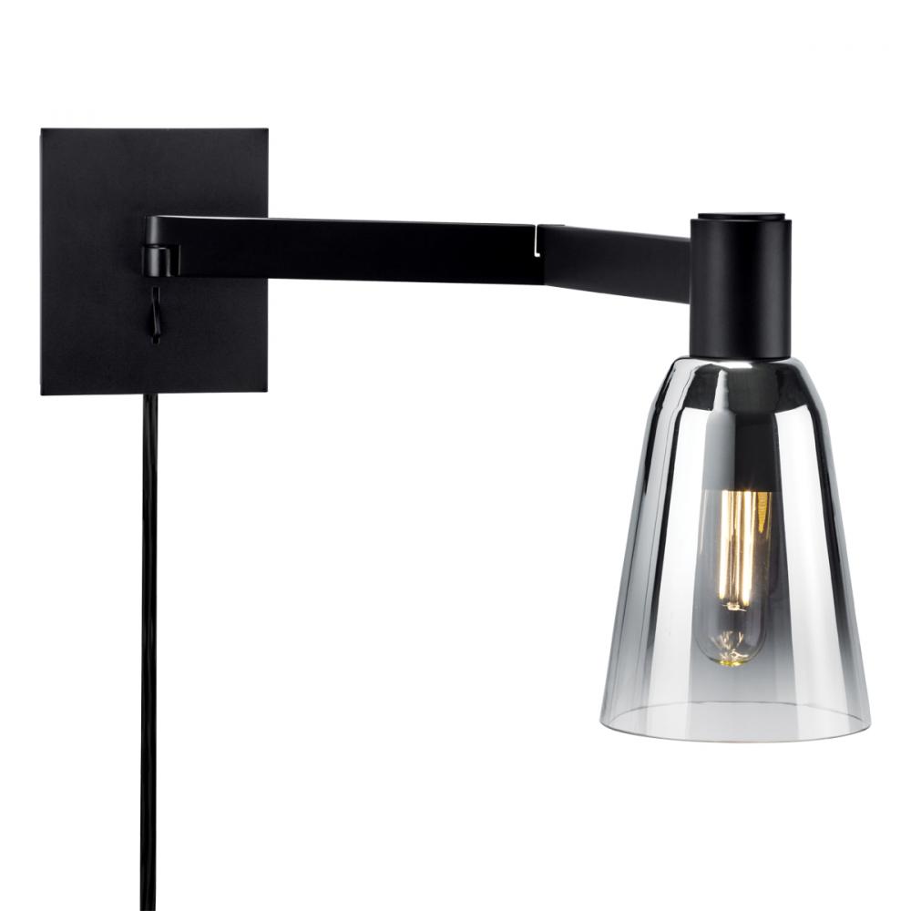 Audrey Swing Arm Wall Light - Matte Black