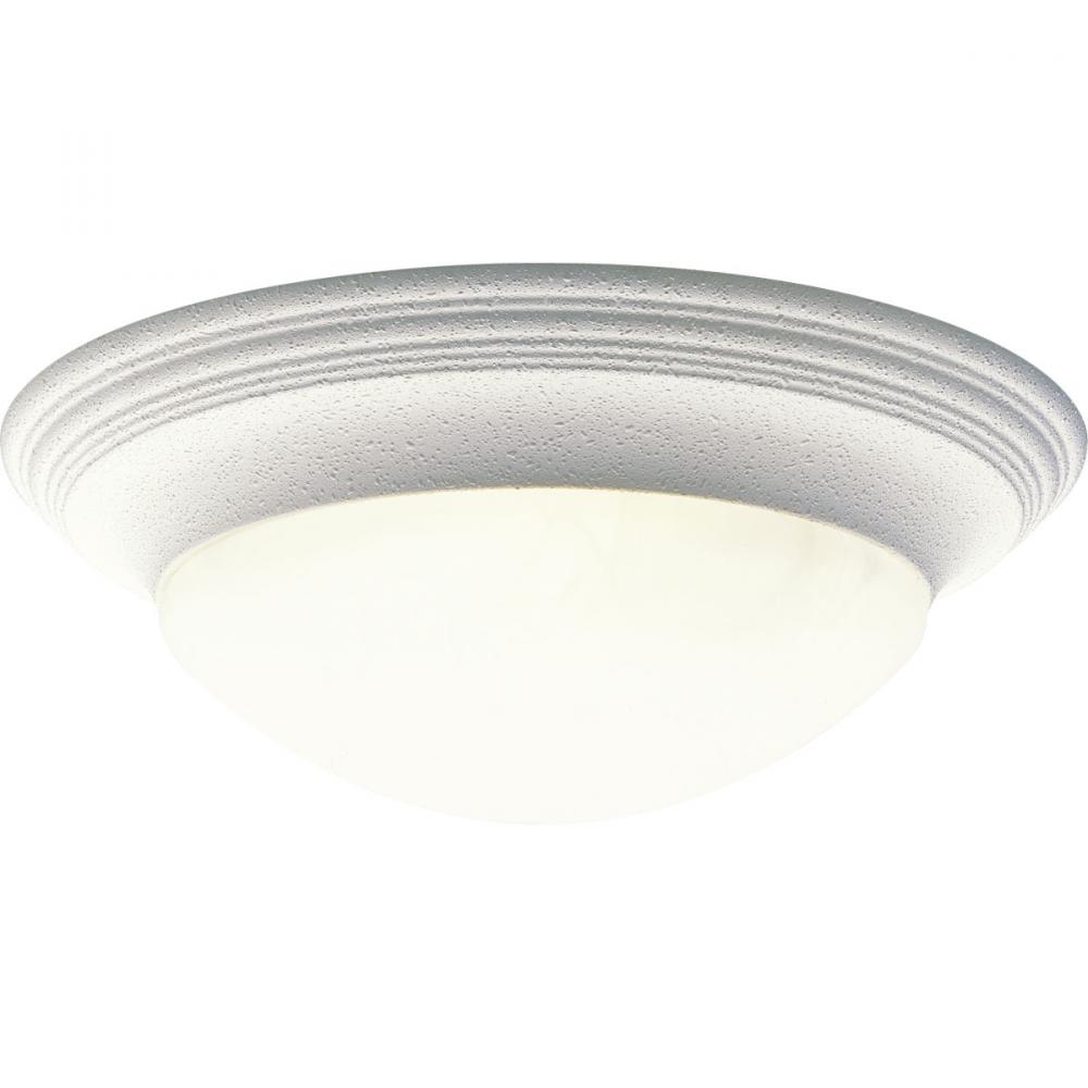 Three-Light Alabaster Glass 16-5/8" Close-to-Ceiling