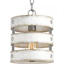 Progress P500022-141 - Gulliver Collection One-Light Galvanized Finish Coastal Pendant Light