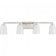 Progress P300506-009 - Spenser Collection Four-Light Brushed Nickel Industrial Vanity Light