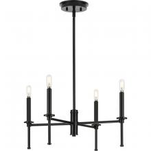 Progress P400293-31M - Elara Collection Four-Light New Traditional Matte Black Chandelier Light