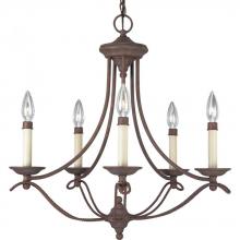 Progress P4057-33 - Five Light Copper Up Chandelier