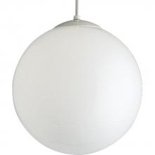 Progress P4406-29 - Opal Globes Collection One-Light White Glass Modern Pendant Light