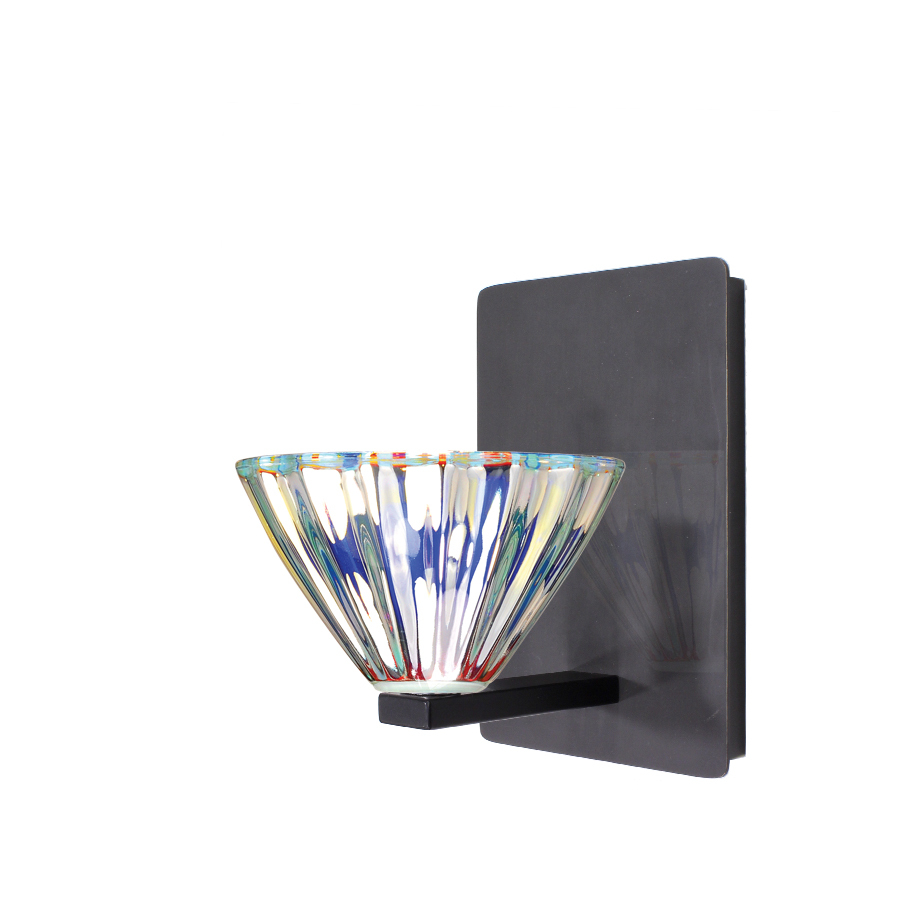 Eden LED Wall Sconce with Dichroic Glass in Rubbed Bronze