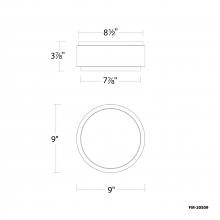 WAC US FM-20509-35-BK/AB - Salvo Flush Mount Light