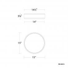 WAC US FM-20515-30-WT/AB - Salvo Flush Mount Light