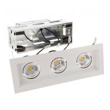 WAC US MT-3LD311R-W927-WT - Mini Multiple LED Three Light Remodel Housing with Trim and Light Engine