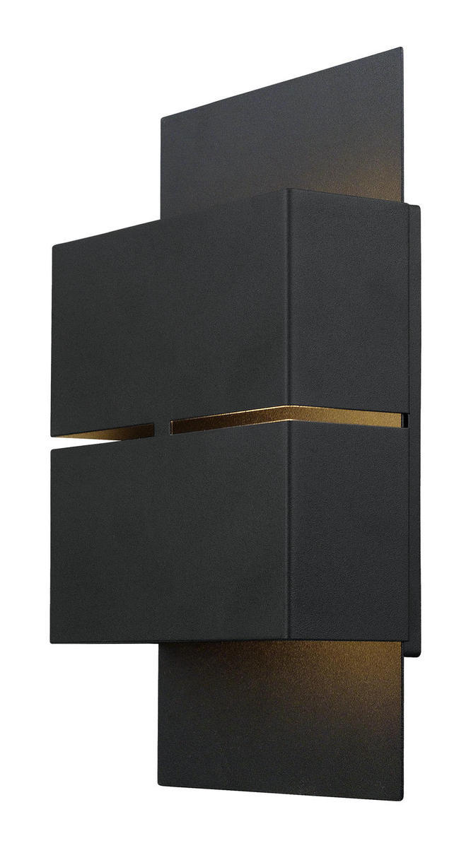2x2.5 LED Outdoor Wall Light With Matte Black Finish