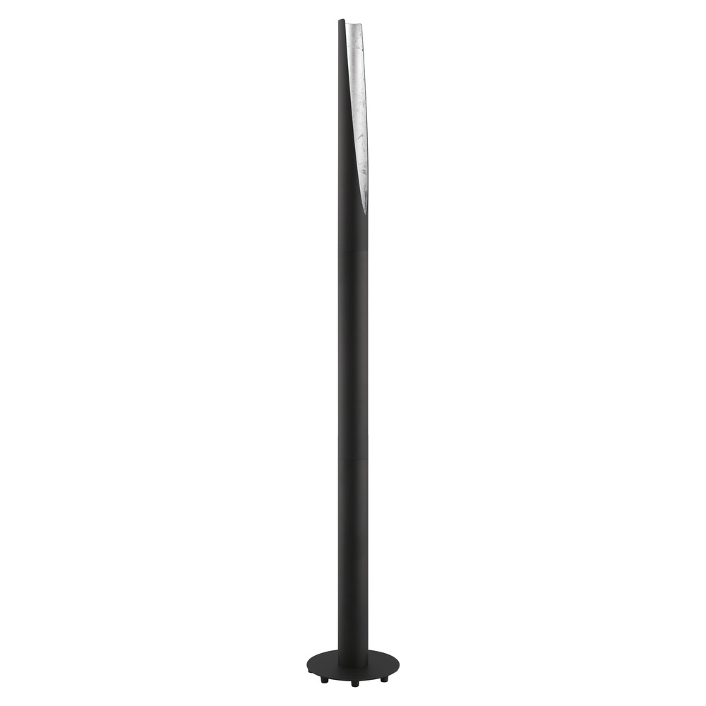 1x10W Floor Lamp With Matte Black & Silver Finish