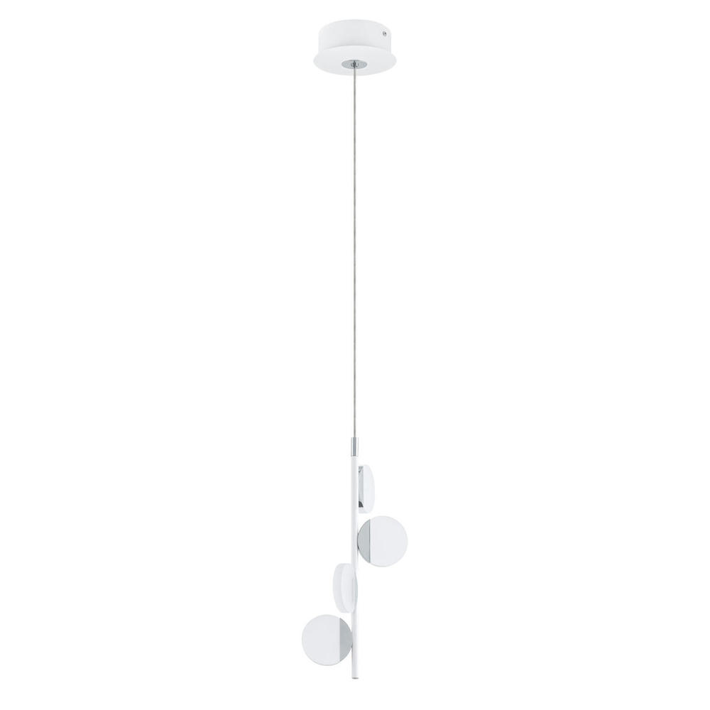 4x2.2W LED Pendant w/ White & Chrome Finish