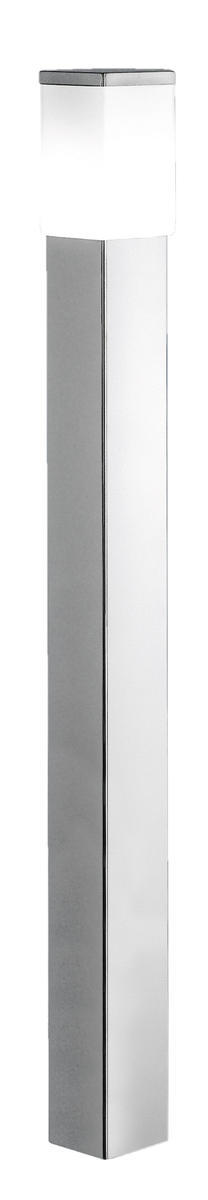 1x60W Outdoor Post Light With Stainless Steel Finish & Opal Frosted Glass