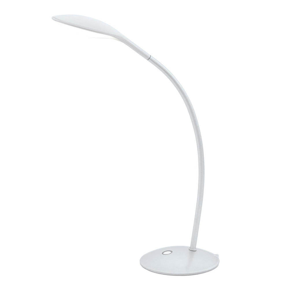 1x4.5W LED Desk Table Lamp w/ Silver & White Finish