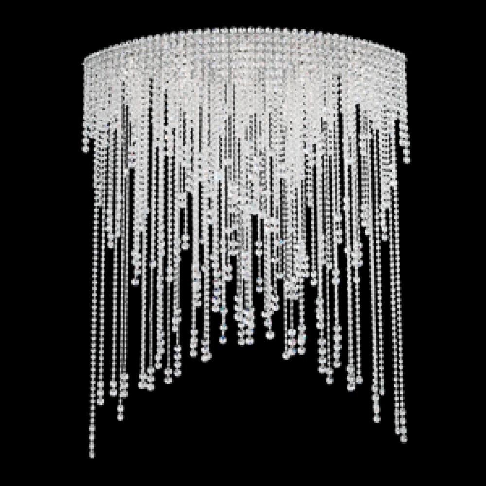 Chantant 8 Light 110V Close to Ceiling in Stainless Steel with Clear Heritage Crystal