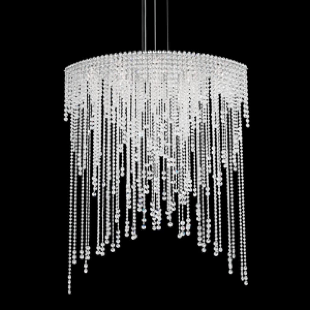 Chantant 8 Light 110V Pendant in Stainless Steel with Clear Heritage Crystal