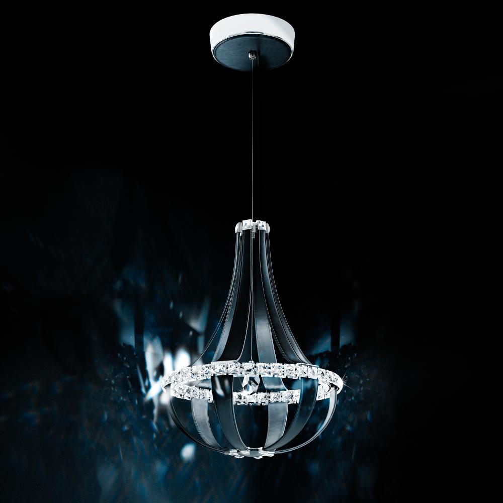 Crystal Empire LED 27IN 3000K 120V Pendant in Snowshoe with Radiance Crystal