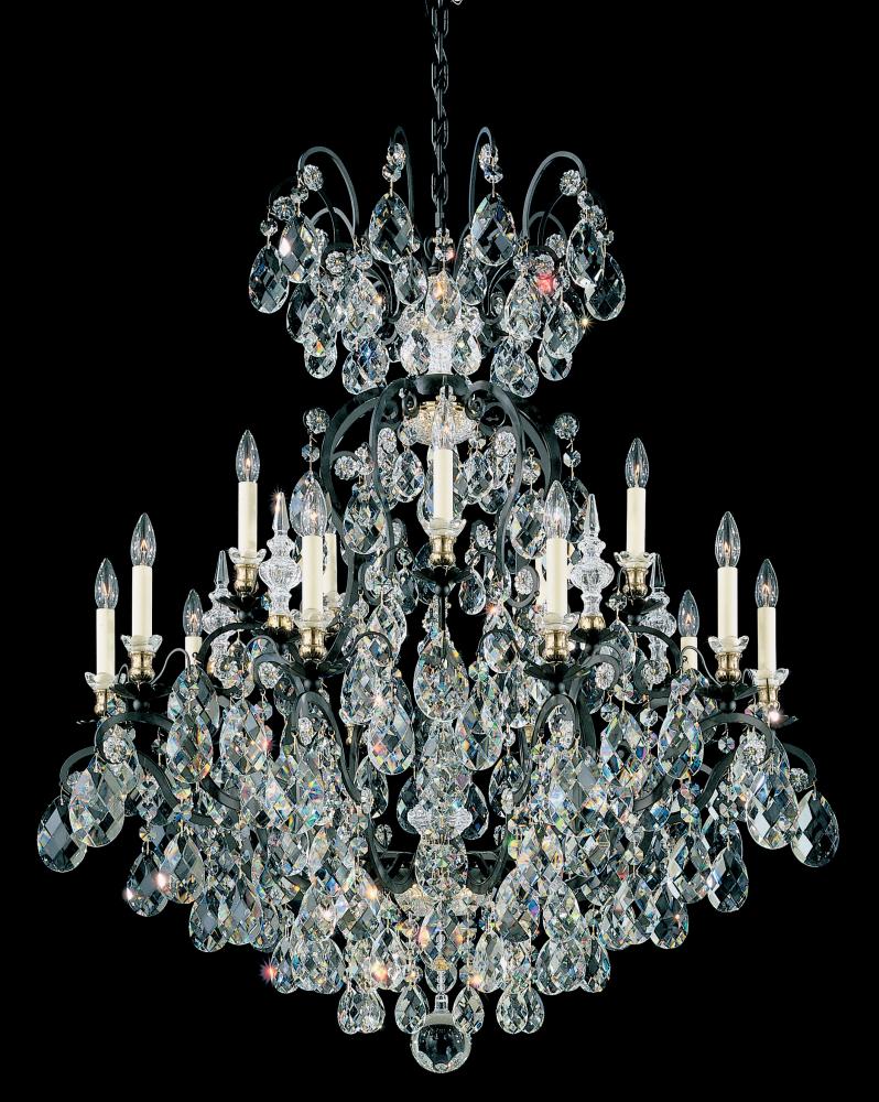 Renaissance 16 Light 120V Chandelier in Heirloom Bronze with Clear Heritage Handcut Crystal