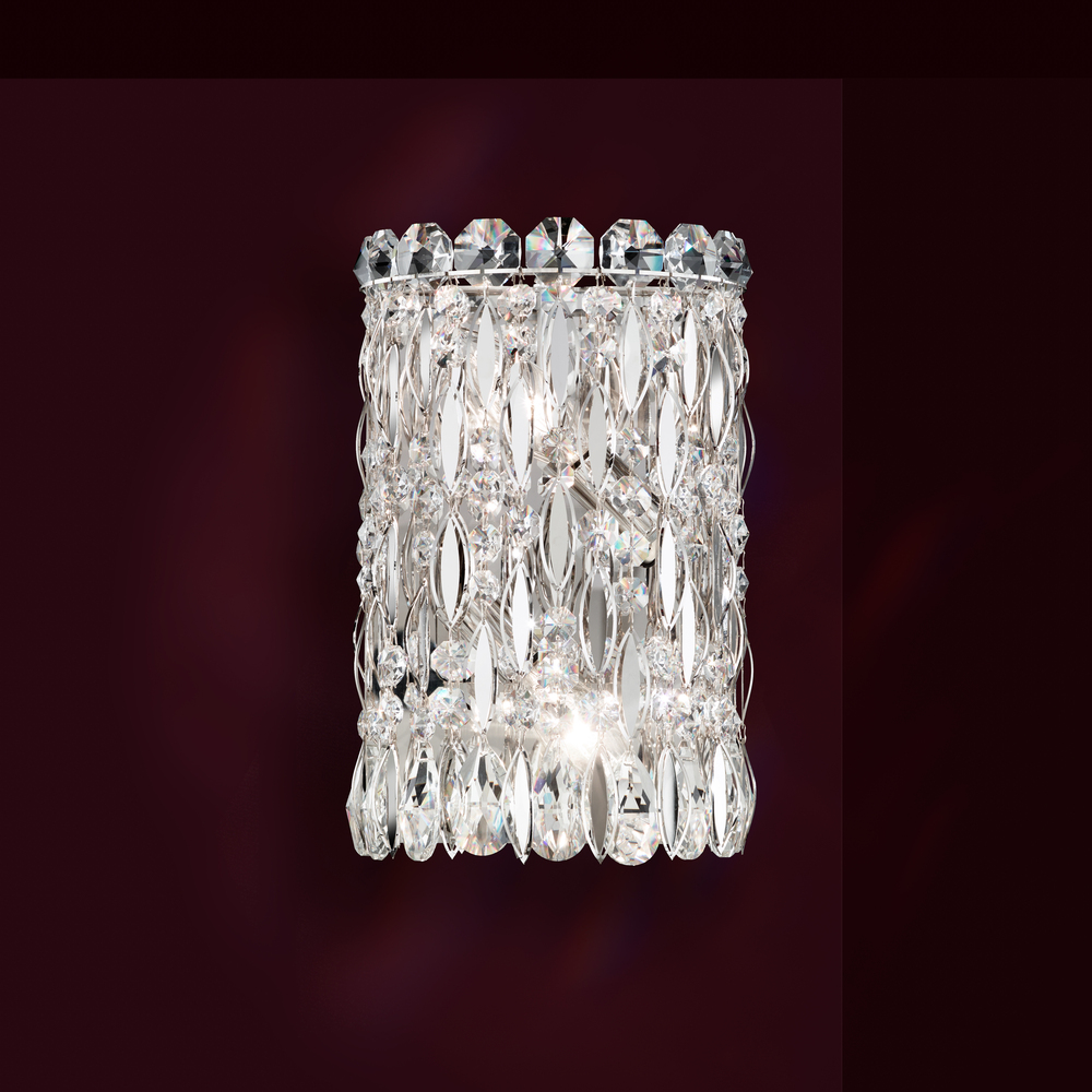 Sarella 2 Light 120V Wall Sconce in Antique Silver with Clear Heritage Handcut Crystal