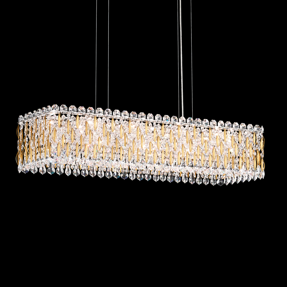 Sarella 13 Light 120V Pendant in Black with Heritage Handcut Crystal