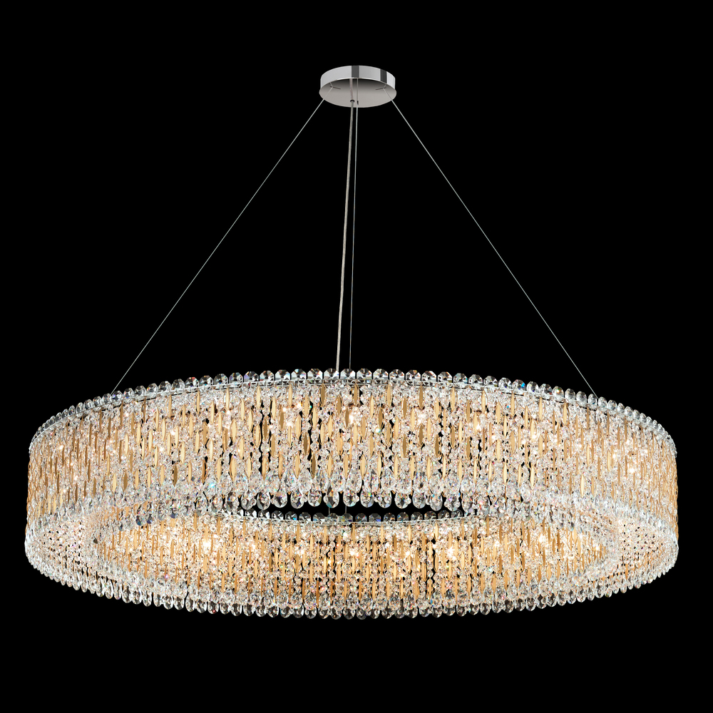 Sarella 32 Light 120V Pendant in Black with Heritage Handcut Crystal