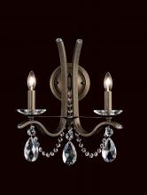 Schonbek 1870 VA8332N-51H - Vesca 2 Light 120V Wall Sconce in Black with Heritage Handcut Crystal