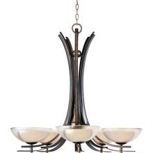 Maxim 11525TCAD - Five Light Textured Clear Glass Up Chandelier