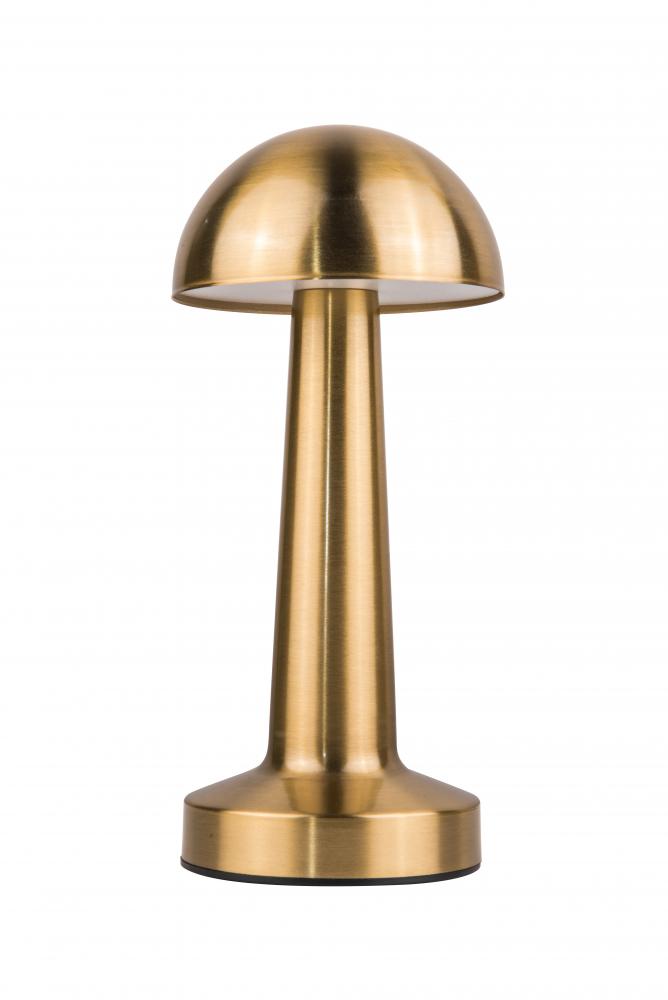 Joni 1 Light LED Rechargeable Lamp in Brass