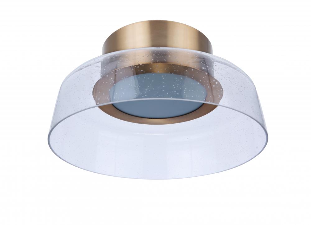 Centric 10.5" LED Flushmount in Satin Brass