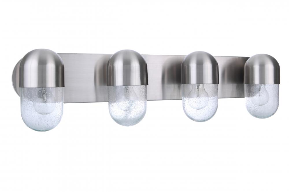 Pill 4 Light Vanity in Brushed Polished Nickel