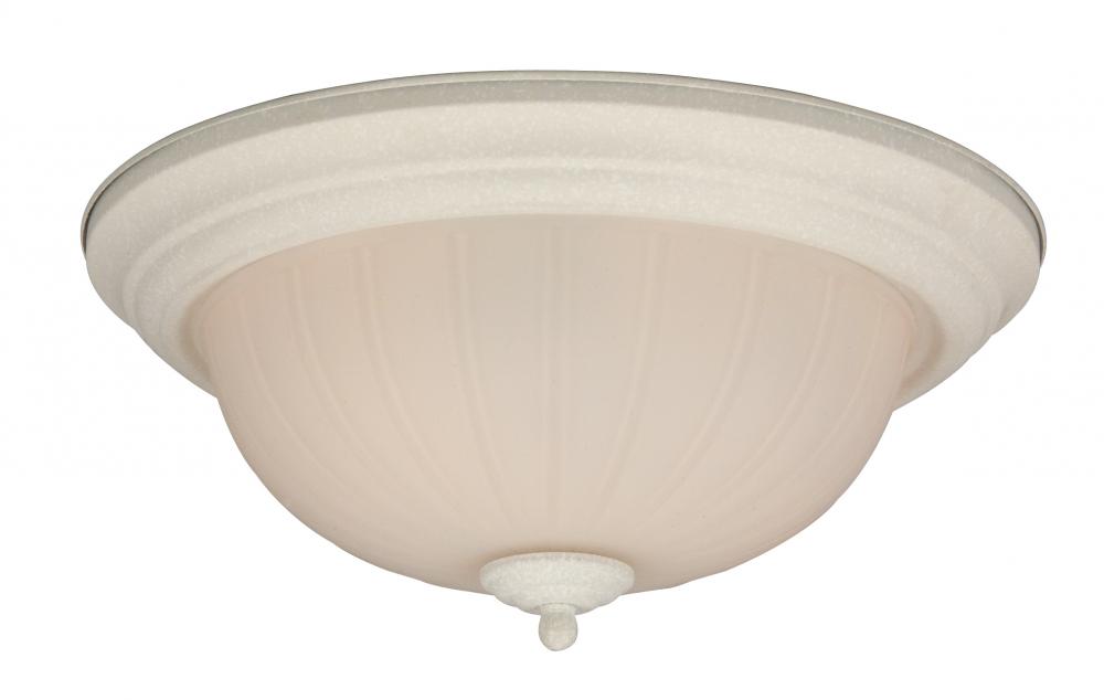 Textured White Bowl Flush Mount