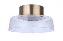 Craftmade 55182-SB-LED - Centric 13.75" LED Flushmount in Satin Brass