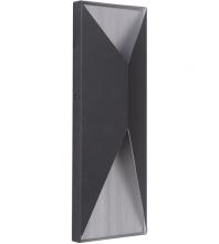 Craftmade Z3412-TBBA-LED - Peak 2 Light Medium LED Outdoor Pocket Sconce in Textured Black/Brushed Aluminum