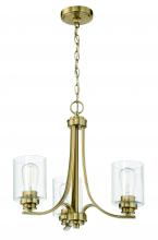 Craftmade 50523-SB - Bolden 3 Light Chandelier in Satin Brass