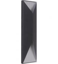 Craftmade Z3422-TBBA-LED - Peak 2 Light Large LED Outdoor Pocket Sconce in Textured Black/Brushed Aluminum