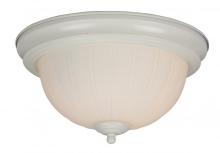 Craftmade X111-W - Two Light White Frosted Melon Glass Bowl Flush Mount