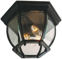 Craftmade Z433-04 - Three Light Clear Beveled Glass Matte White Outdoor Flush Mount