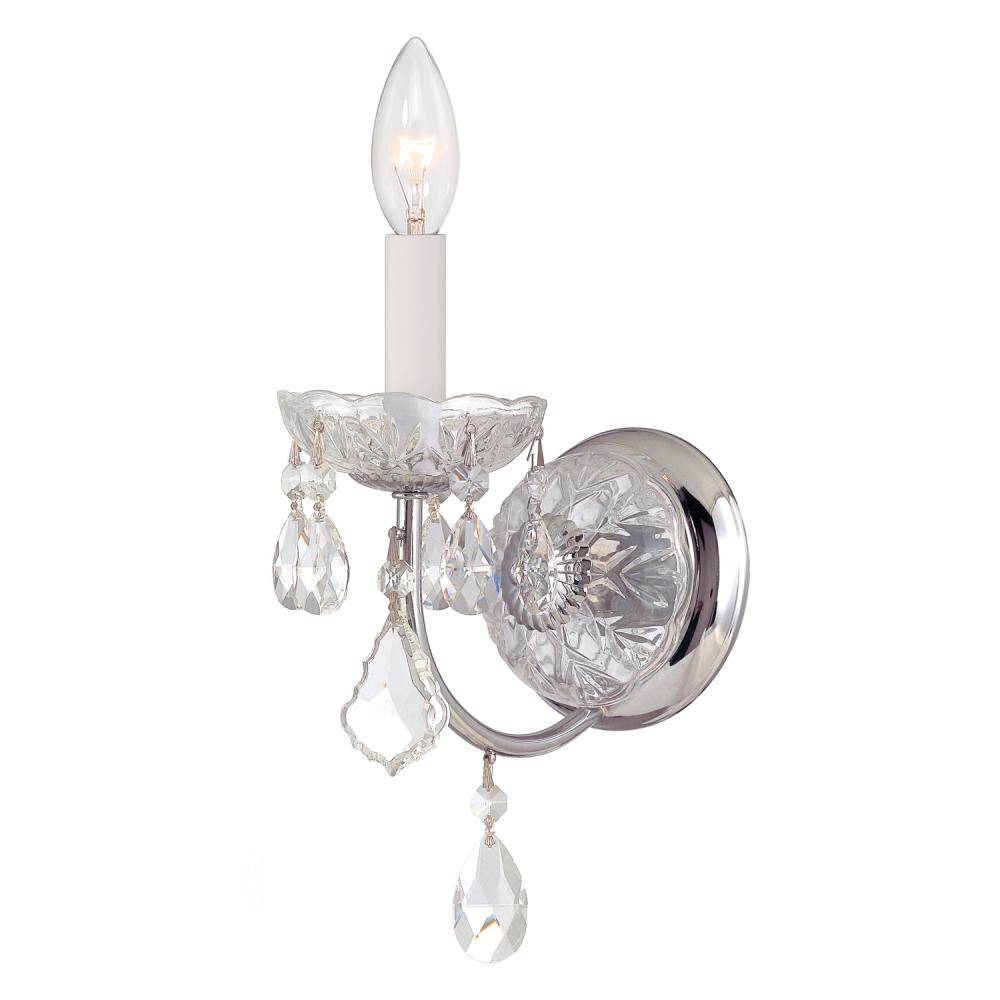 Imperial 1 Light Spectra Crystal Polished Chrome Sconce