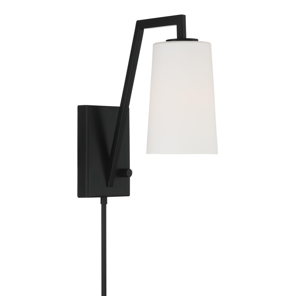 Avon 1 Light Matte Black Task Sconce