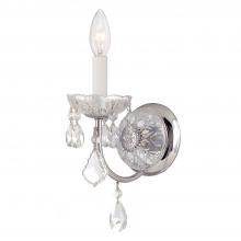 Crystorama 3221-CH-CL-SAQ - Imperial 1 Light Spectra Crystal Polished Chrome Sconce
