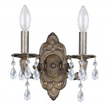 Crystorama 5022-VB-CL-SAQ - Paris Market 2 Light Spectra Crystal Venetian Bronze Sconce