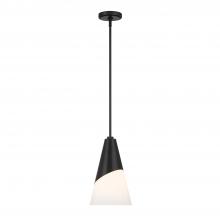 Crystorama TOR-901-MK - Brian Patrick Flynn Tori 1 Light Matte Black Mini Pendant