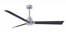 Matthews Fan Company AK-BN-BK-56 - Alessandra 3-blade transitional ceiling fan in brushed nickel finish with matte black blades. Opti