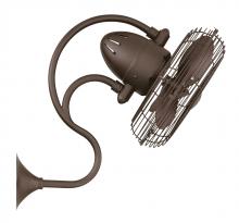Matthews Fan Company ME-TB - Melody 3-speed oscillating wall-mounted Art Nouveau style fan in textured bronze finish.