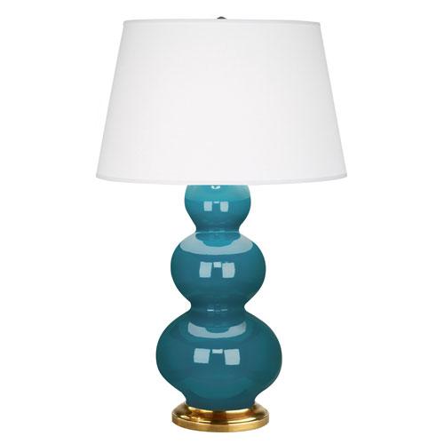 Peacock Triple Gourd Table Lamp